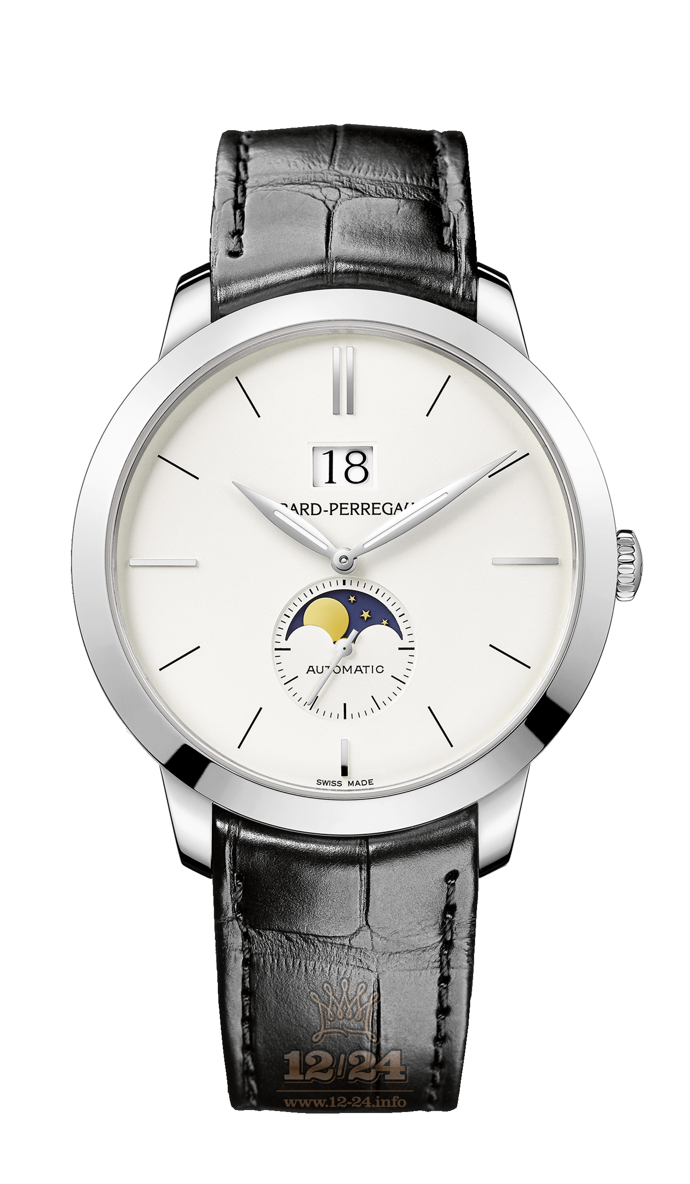 Girard Perregaux 1966 Watch 49546-53-132-BB60 White gold Case Silver Dial