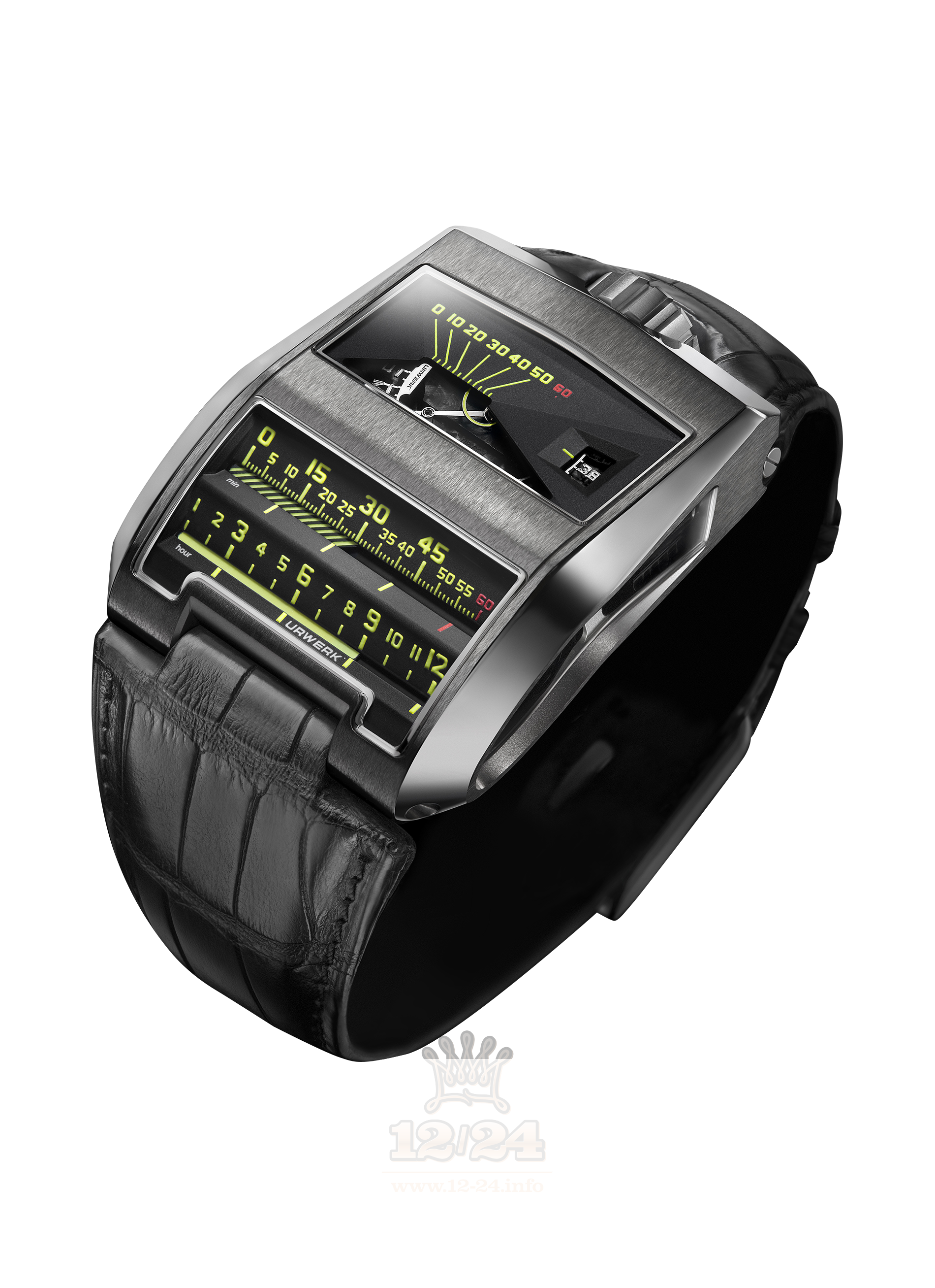 Urwerk UR-CC1 Watch UR-CC1 White gold Titanium Case Black Silver Dial