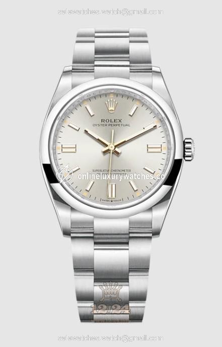 Rolex Oyster Perpetual Watch 126000-0001 36 mm Stainless steel Case Silver Dial