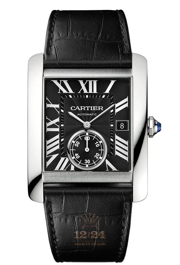 Cartier Tank Watch W5330004 44 mm Stainless steel Case Black Dial