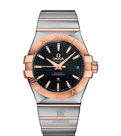 Omega Constellation Watch 123.20.35.20.01.001 35 mm Steel / Pink gold Case Black Dial