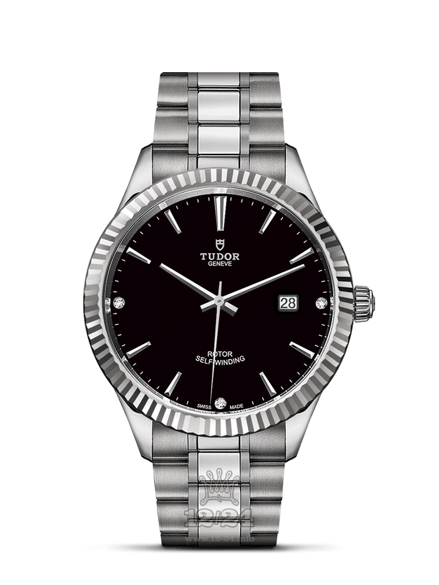 Tudor Style Watch M12710-0009 41 mm Stainless steel Case Black Dial