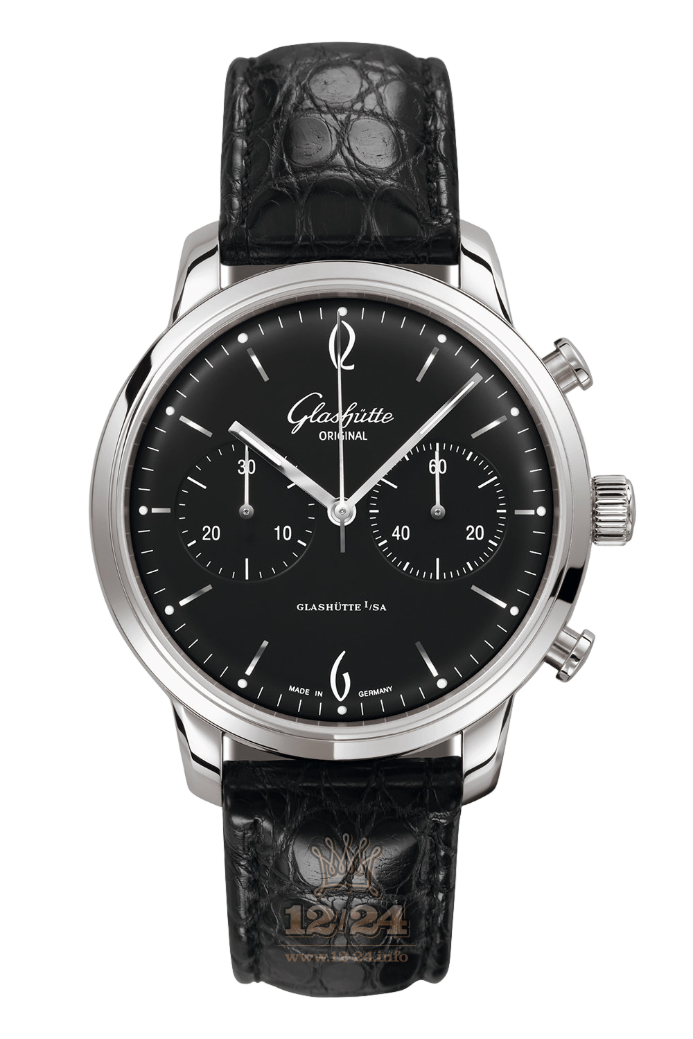 Glashutte Vintage Watch 1-39-34-02-22-04 42 mm Stainless steel Case Black Dial