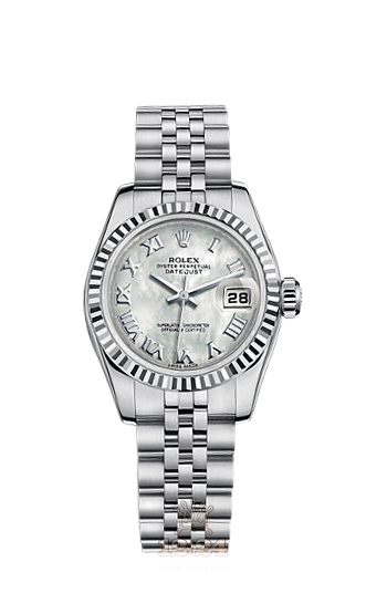 Rolex Lady-Datejust Watch 179174-0027 26 mm Steel / White gold Case White Dial