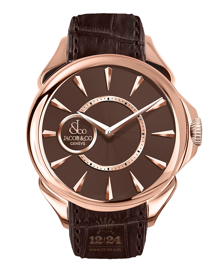 Jacob & Co Gents Collection Watch PC300.40.NS.NE.A 42 mm Pink gold Case Brown (chocolate) Dial