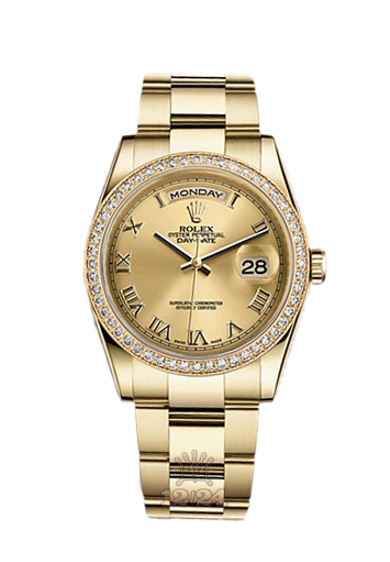 Rolex Day-Date Watch 118348-0194 36 mm Yellow gold Case Golden Dial