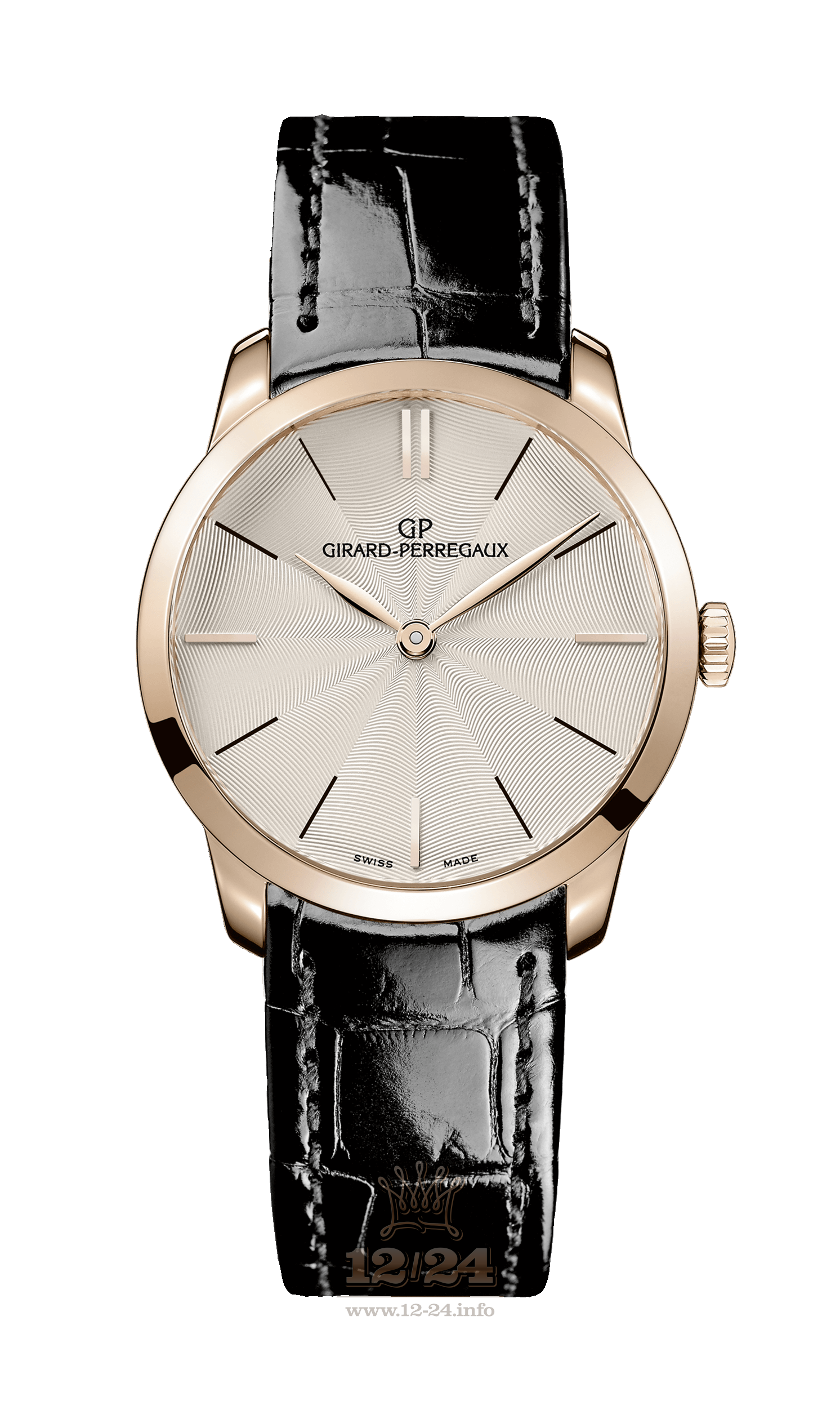 Girard Perregaux 1966 Watch 49528-52-131-CB6A Pink gold Case Silver Golden Dial