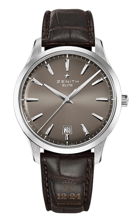 Zenith Elite Watch 03.2020.670/22.C498 40 mm Stainless steel Case Gray Silver Dial