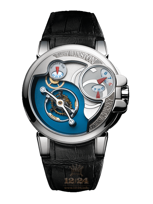 Harry Winston Opus Series Watch OPUMTO44WW004 44 mm White gold Case Silver Dark blue Dial