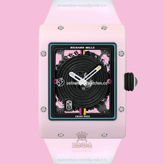 Richard Mille Bonbon Watch RM 16-01 Reglisse Liquorice 50 mm Titanium Ceramics Case Black Dial