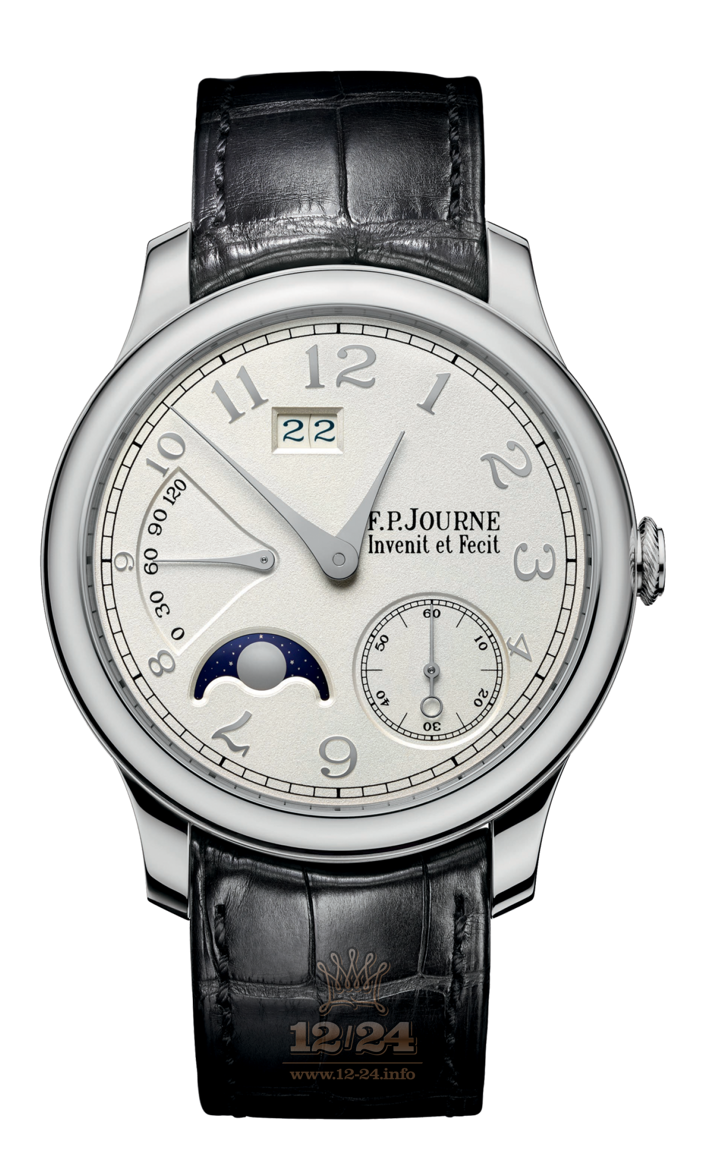 F.P.Journe Octa Watch FPJ-Co-Octa-AutomatLune-AL-Grainy-CuirPl 40 mm Platinum Case Silver Dial