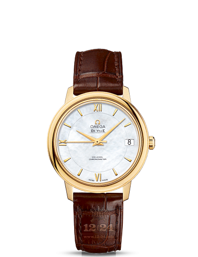 Omega Prestige Watch 424.53.33.20.05.002 33 mm Yellow gold Case White Dial