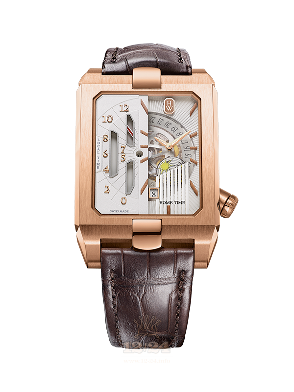 Harry Winston The Avenue Collection Watch AVEATZ37RR001 54 mm Pink gold Case Silver Dial