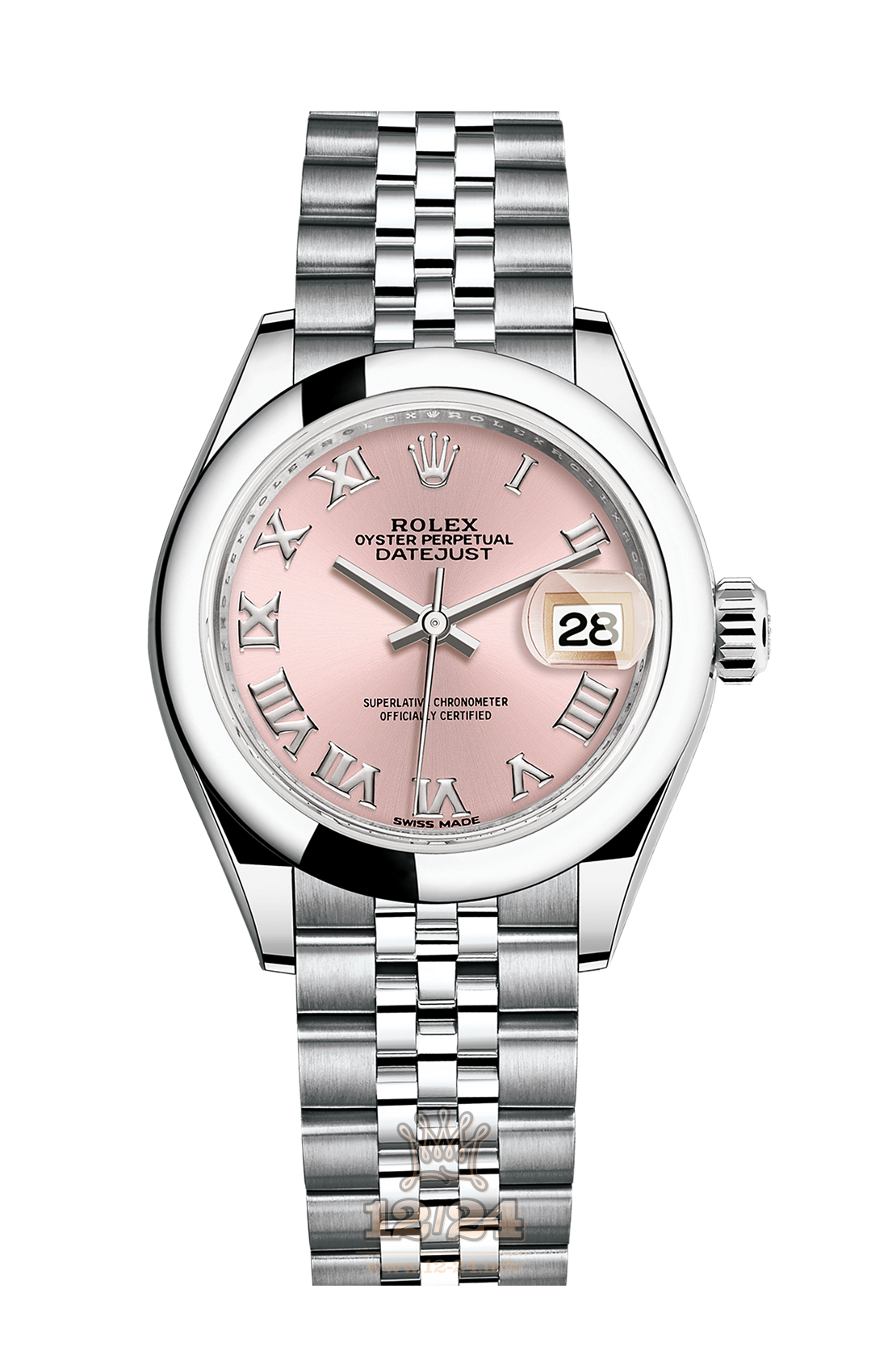 Rolex Datejust Watch 279160-0013 28 mm Stainless steel Case Pink Dial