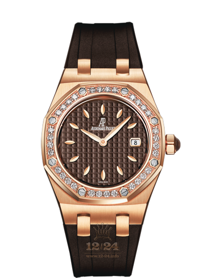 Audemars Piguet Royal Oak Watch 67621OR.ZZ.D080CA.01 33 mm Pink gold Case Brown (chocolate) Dial
