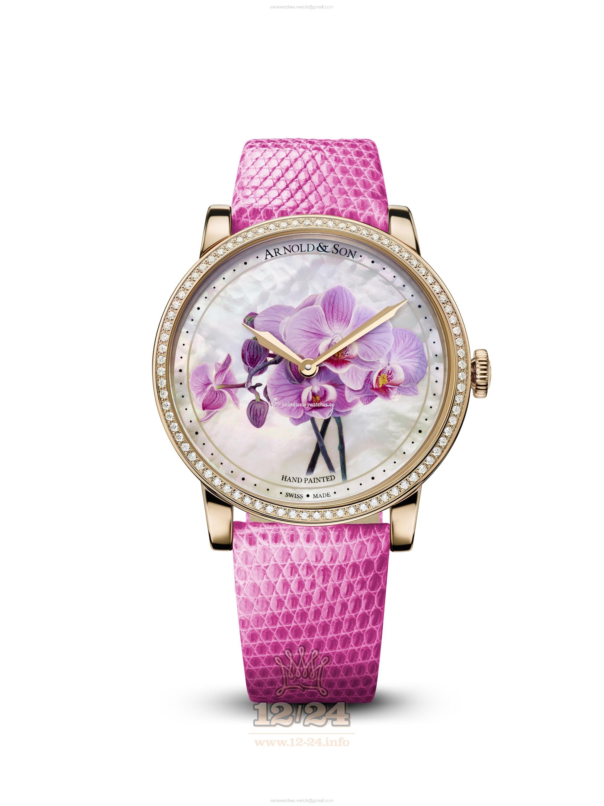 Arnold Son Royal Collection Watch 1LCMP.M04A.L513A Pink gold Case White Painted Dial