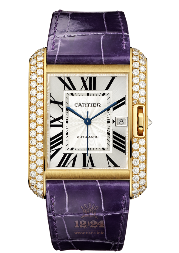 Cartier Tank Watch WT100022 39 mm Yellow gold Case Silver Dial