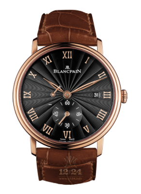 Blancpain Villeret Watch 6606-3630-55B 40 mm Red gold Case Black Dial