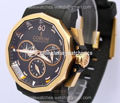Corum Admiral's Cup Watch 986.964.550371C12 44 mm Pink gold Case Black Dial