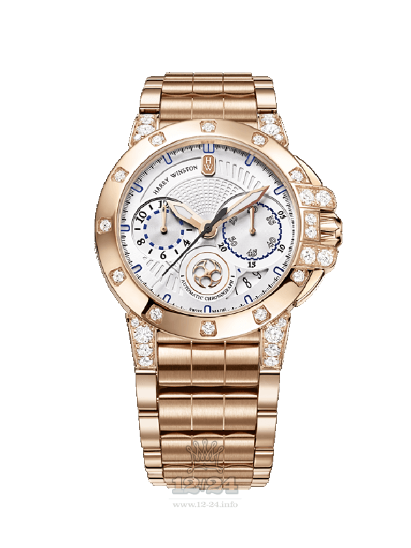 Harry Winston The Ocean Collection Watch OCEACH36RR002 36 mm Pink gold Case Silver Dial