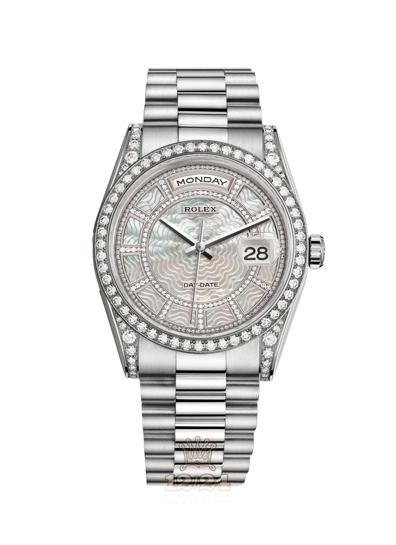 Rolex Day-Date Watch 118389-0085 36 mm White gold Case White Dial