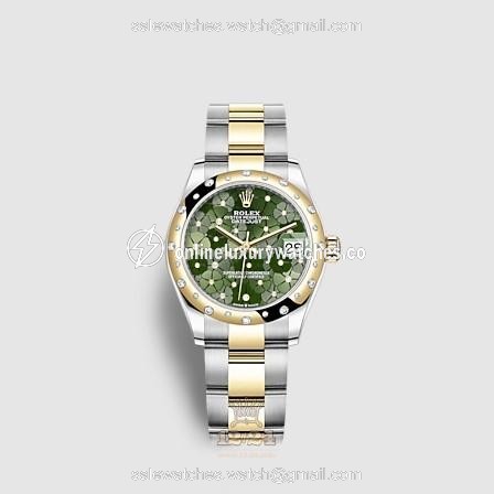 Rolex Datejust Watch 278343rbr-0031 31 mm Stainless steel Yellow gold Case Green Dial