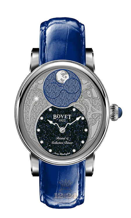 Bovet Dimier Watch R110014 41 mm White gold Case Silver Dark blue Dial