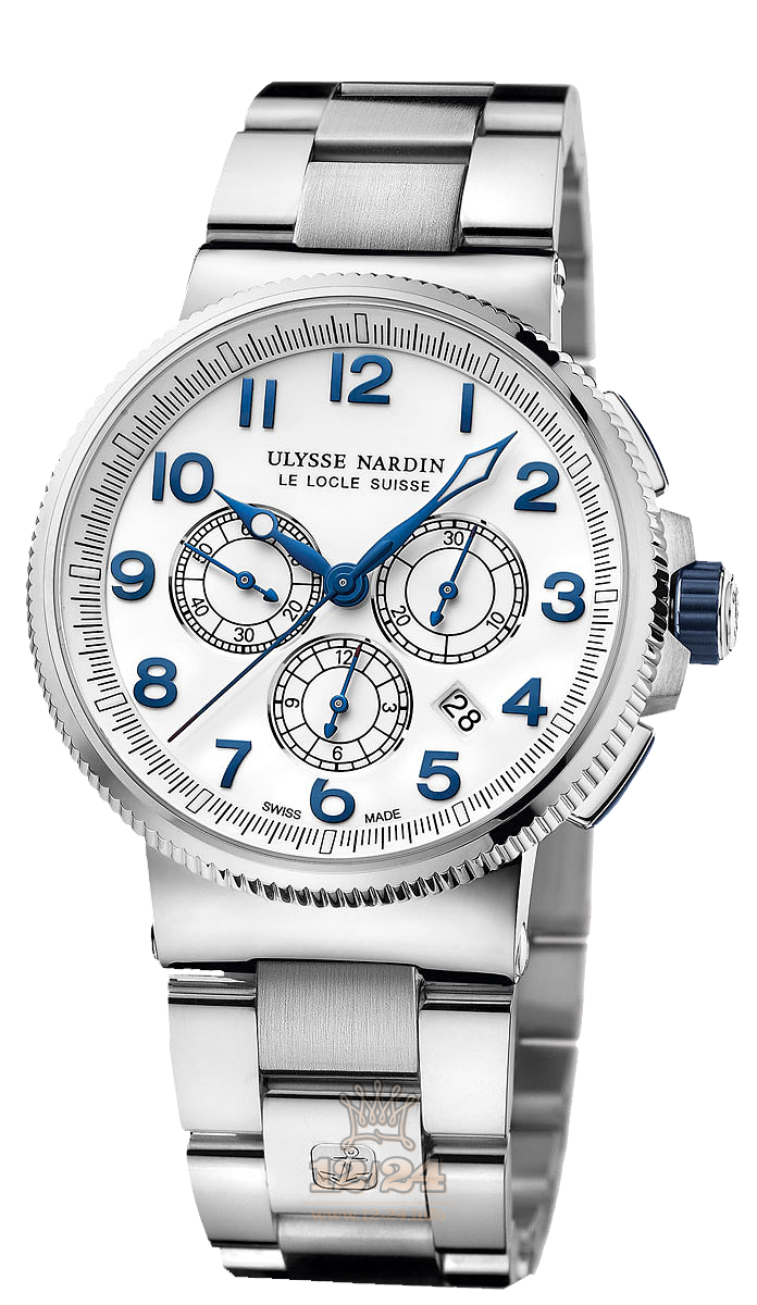 Ulysse Nardin Marine Watch 1503-150-7M/60 43 mm Stainless steel Titanium Case White Dial