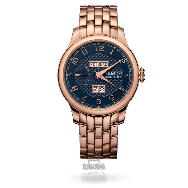 F.P.Journe Boutique Watch quantieme perpetuel 40 mm Pink gold Case Dark blue Dial