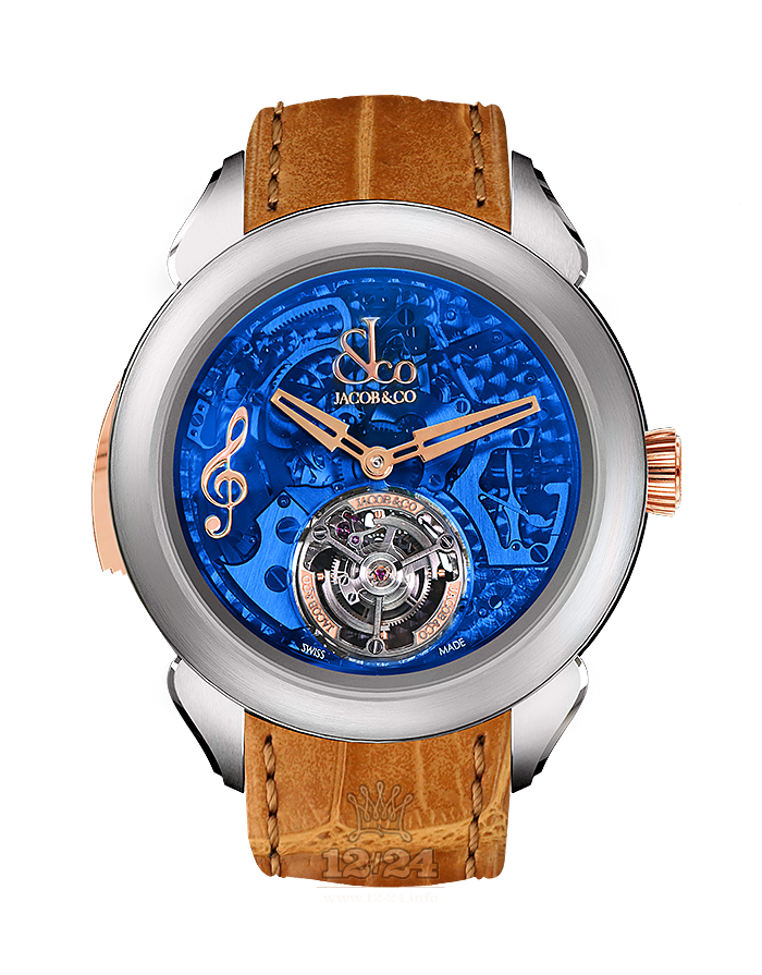 Jacob & Co Grand Complication Masterpieces Watch PT500.24.NS.OB.A 43 mm Titanium Case Dark blue Dial