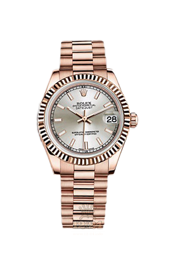 Rolex Datejust Watch 178275f-0018 31 mm Pink gold Case Silver Dial