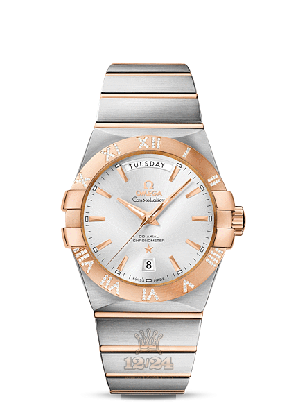 Omega Constellation Watch 123.25.38.22.02.001 38 mm Steel / Pink gold Case Silver Dial