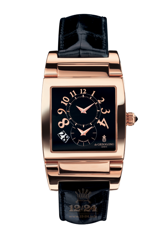de Grisogono Uno Watch U-DF-N11 Pink gold Case Black Dial