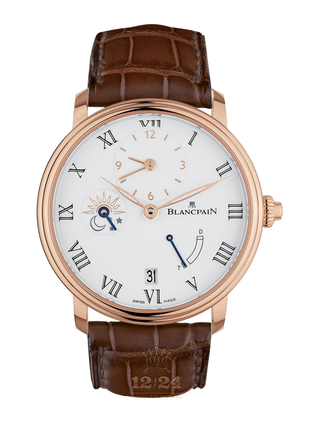 Blancpain Villeret Watch 6661-3631-55B 42 mm Red gold Case White Dial