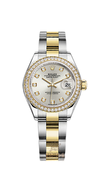 Rolex Lady-Datejust Watch 279383RBR-0008 28 mm Steel / Yellow gold Case Silver Dial