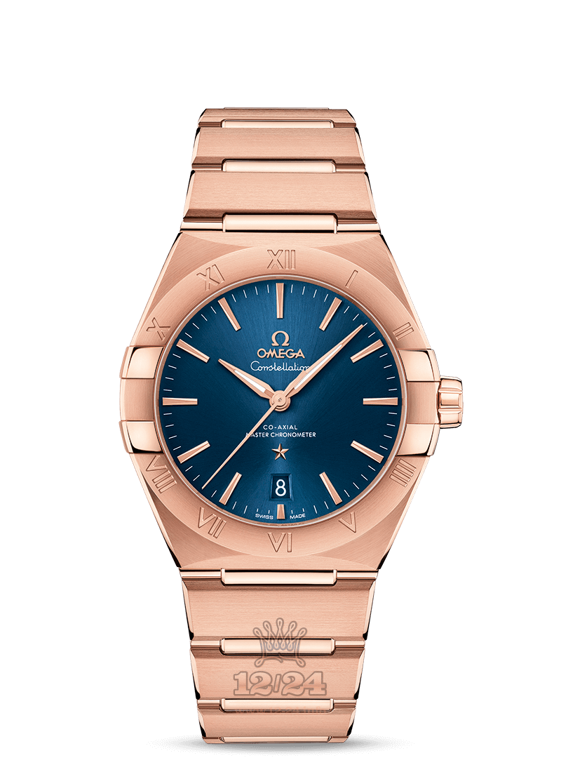 Omega Constellation Watch 131.50.39.20.03.001 39 mm Pink gold Case Dark blue Dial