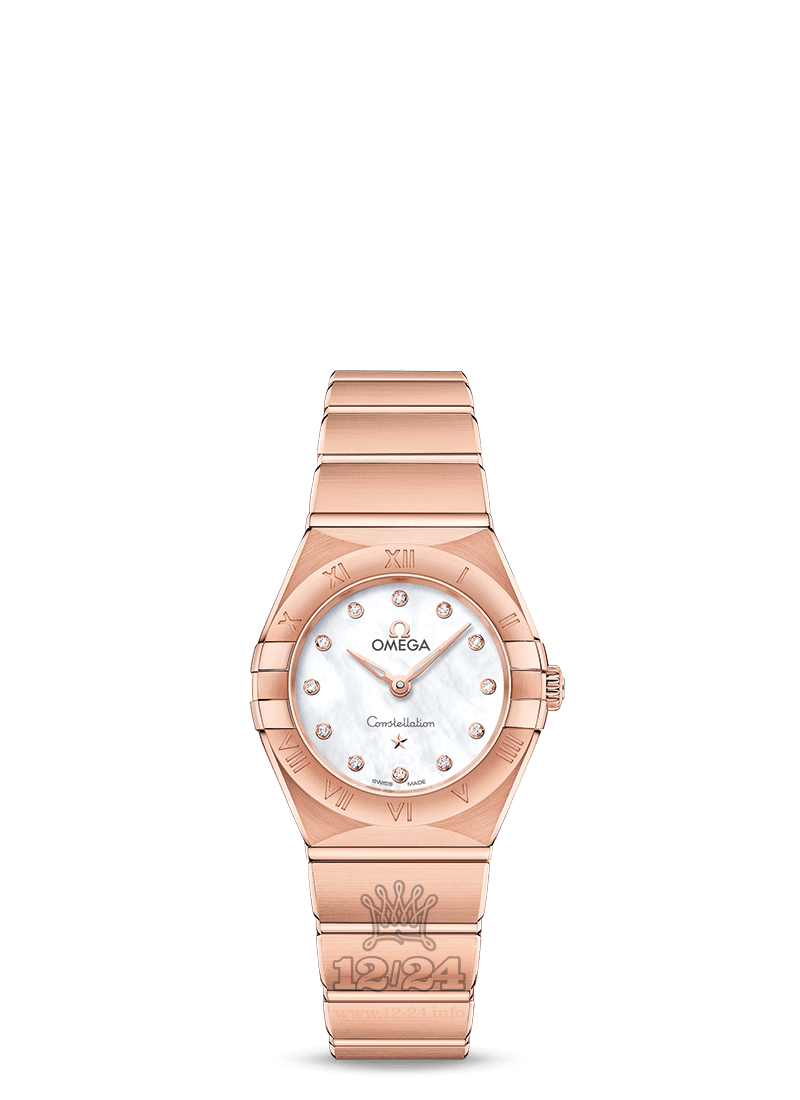 Omega Constellation Watch 131.50.25.60.55.001 25 mm Pink gold Case White Dial