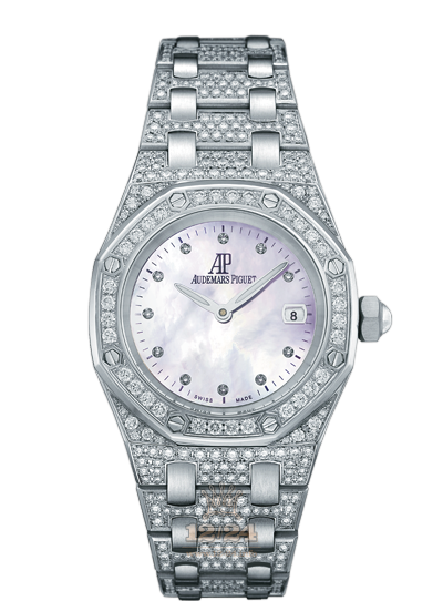 Audemars Piguet Royal Oak Watch 67602BC.ZZ.1212BC.01 33 mm White gold Case Purple Dial