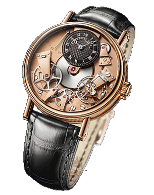 Breguet Tradition Watch 7027BR/R9/9V6 37 mm Pink gold Case Golden Dial