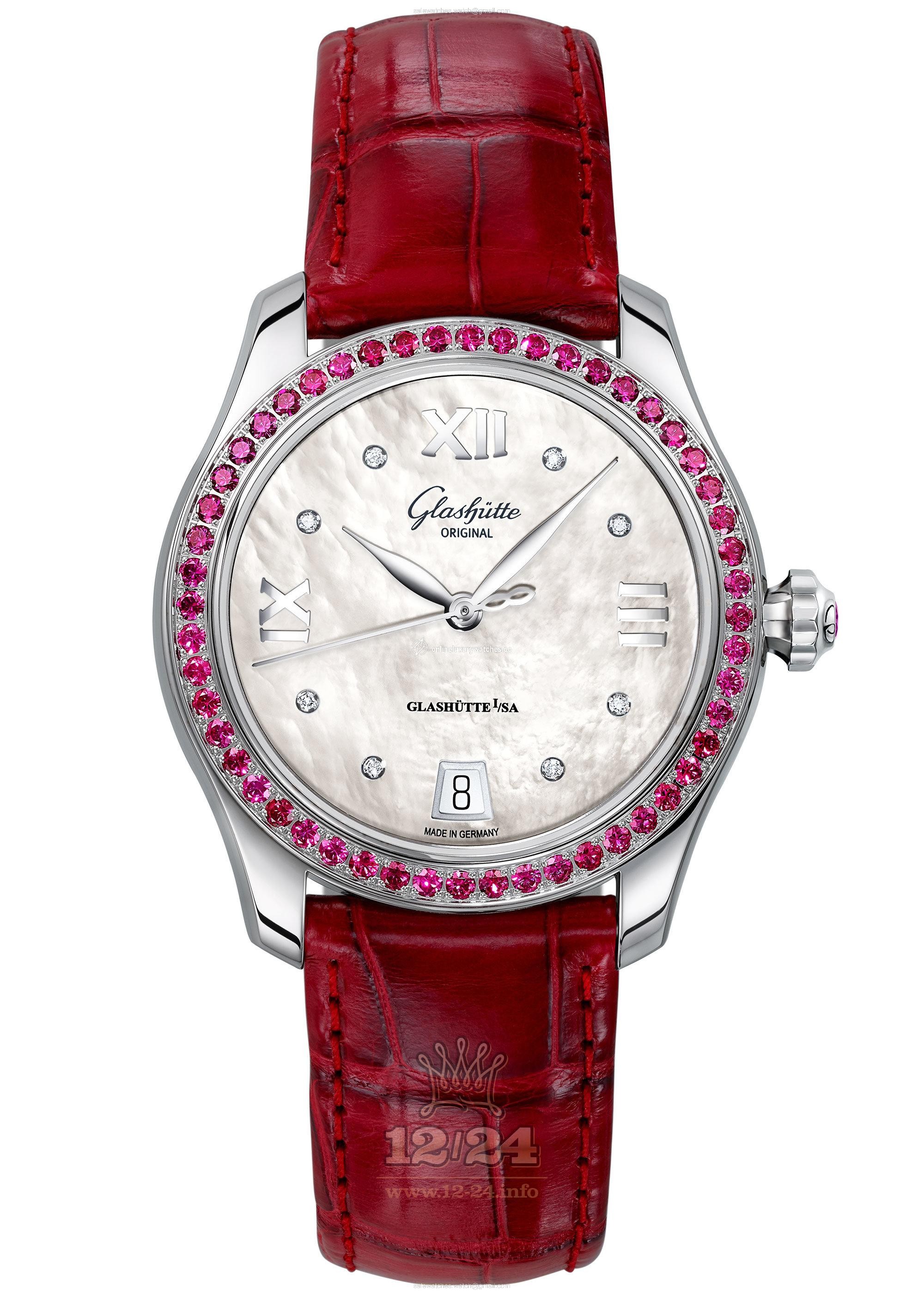 Glashutte Ladies Watch 1-39-22-10-30-04 36 mm Stainless steel Case White Dial