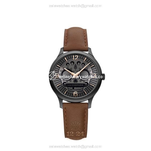 Chopard L.U.C Watch 168592-3004 40 mm Stainless steel DLC coating Case Gray Painted Dial