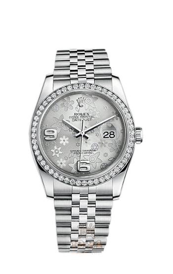 Rolex Datejust Watch 116244-0002 36 mm Steel / White gold Case Silver Dial