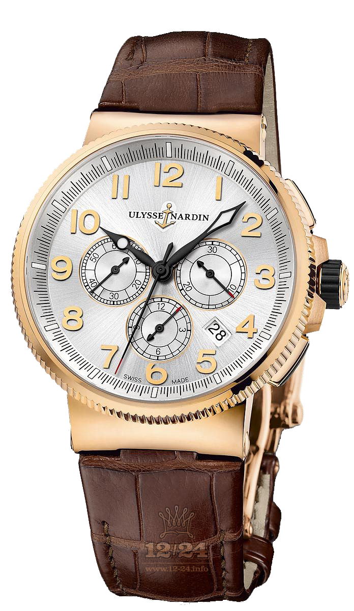 Ulysse Nardin Marine Watch 1506-150/61 43 mm Pink gold Case Silver Dial