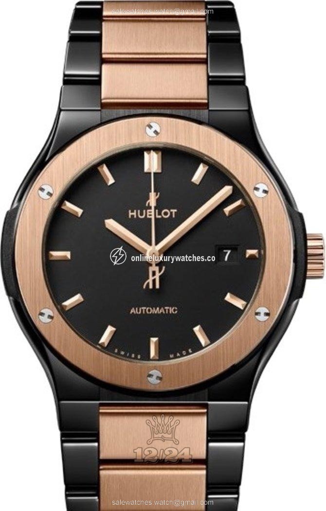 Hublot Classic Fusion Watch 548.CO.1180.CO 42 mm Pink gold Ceramics Case Black Dial
