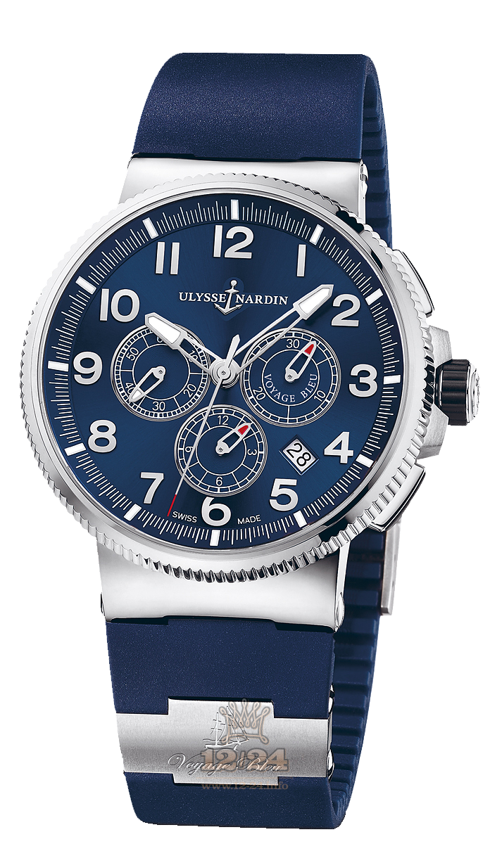 Ulysse Nardin Marine Watch 1503-150LE-3/63-VB 43 mm Stainless steel Titanium Case Blue Dial