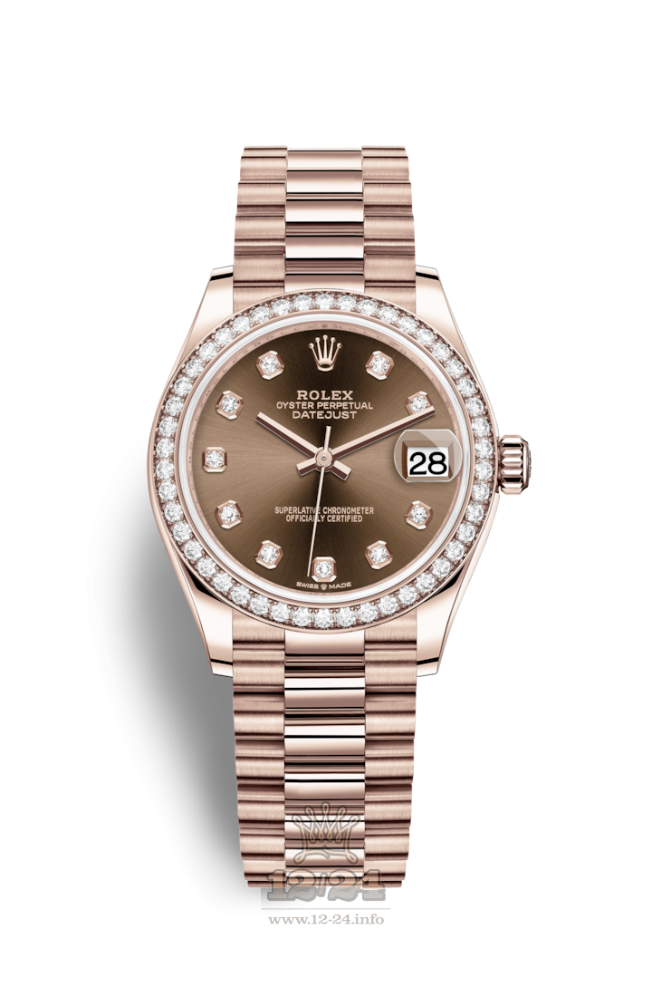 Rolex Datejust Watch 278285rbr-0006 31 mm Pink gold Case Brown (chocolate) Dial