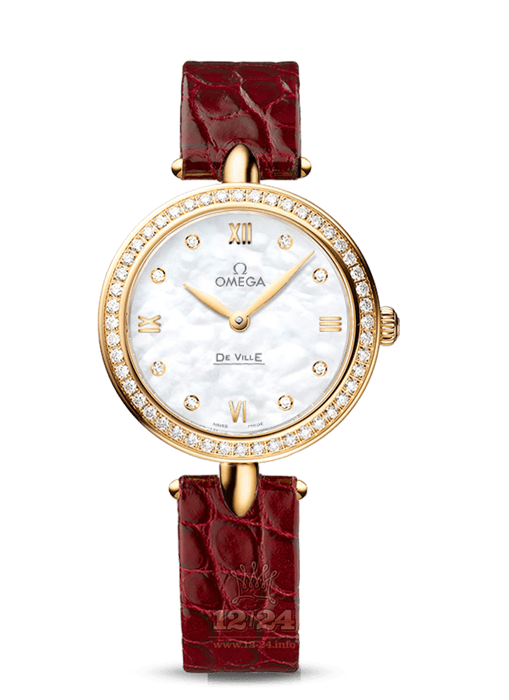 Omega Prestige Watch 424.58.27.60.55.001 27 mm Yellow gold Case White Dial
