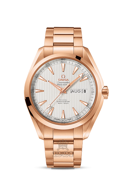Omega Aqua Terra 150 M Watch 231.50.43.22.02.002 43 mm Pink gold Case Silver Dial