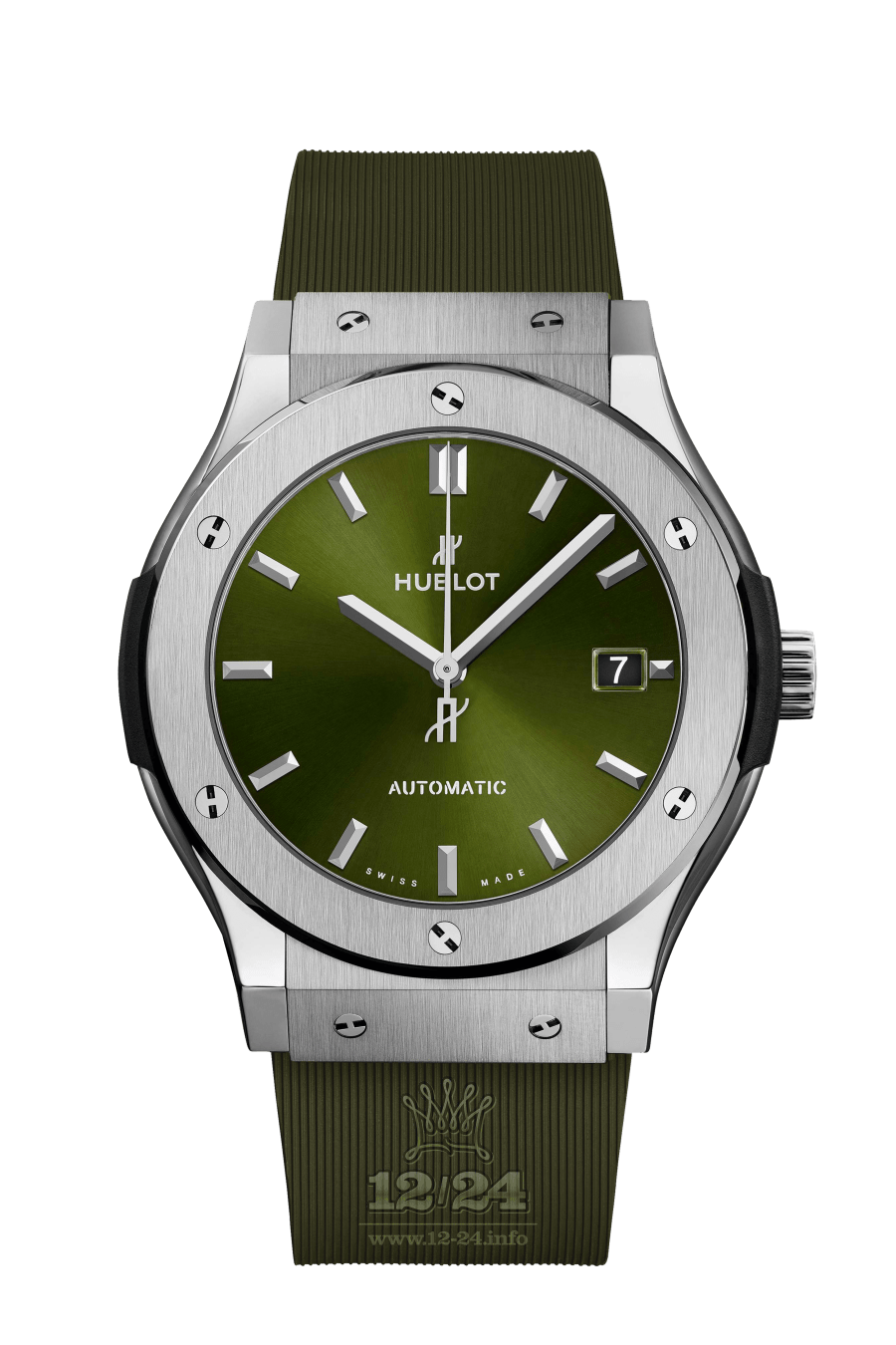 Hublot Classic Fusion Watch 511.NX.8970.RX 45 mm Titanium Case Green Dial