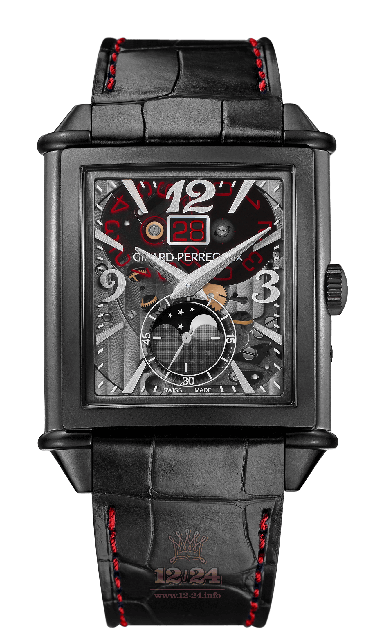 Girard Perregaux Vintage 1945 Watch 25882-21-223-BF6A 36 mm Titanium Case Gray Dial